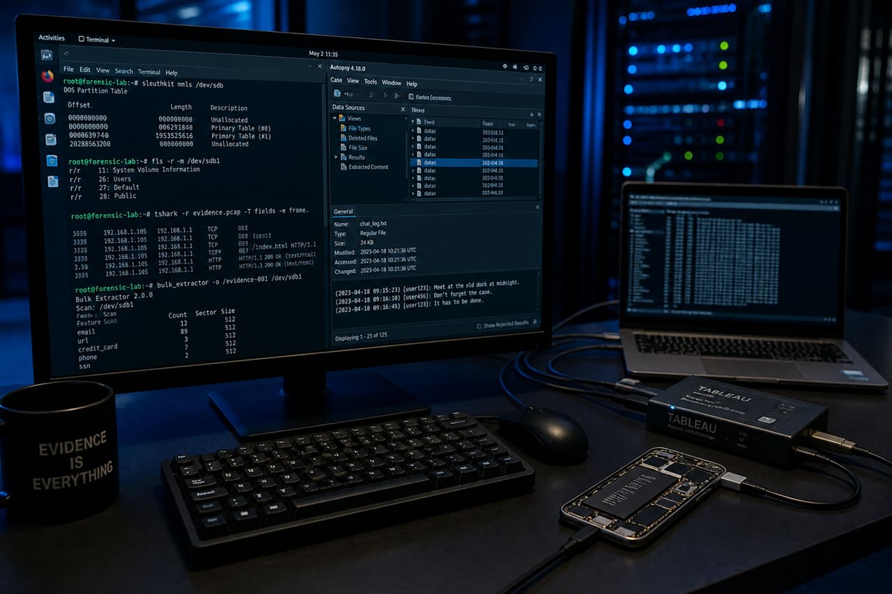 Digital Forensic Workstation Running a Mobile Forensics Linux Distro