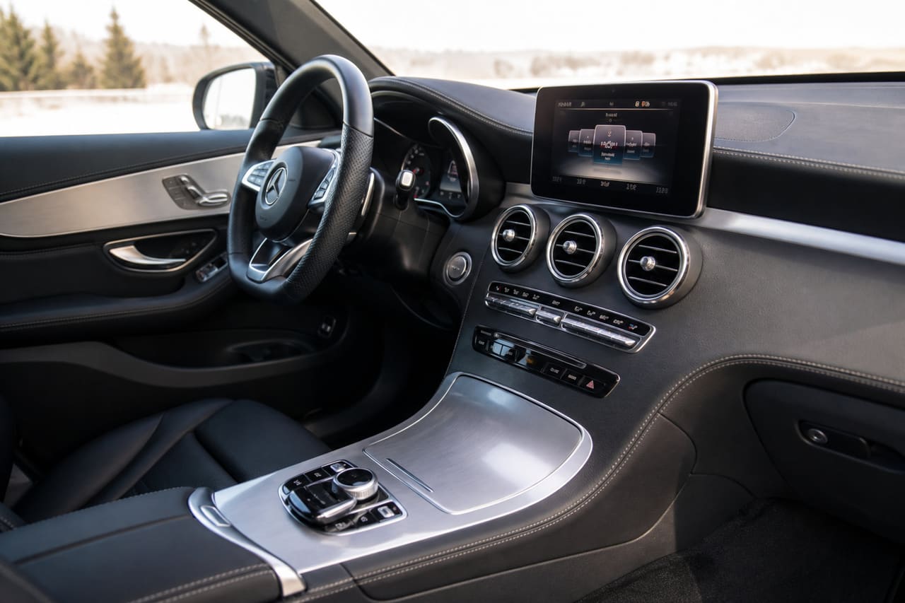 Luxury Dashboard and Leather Seating in a 2019 Car Interior