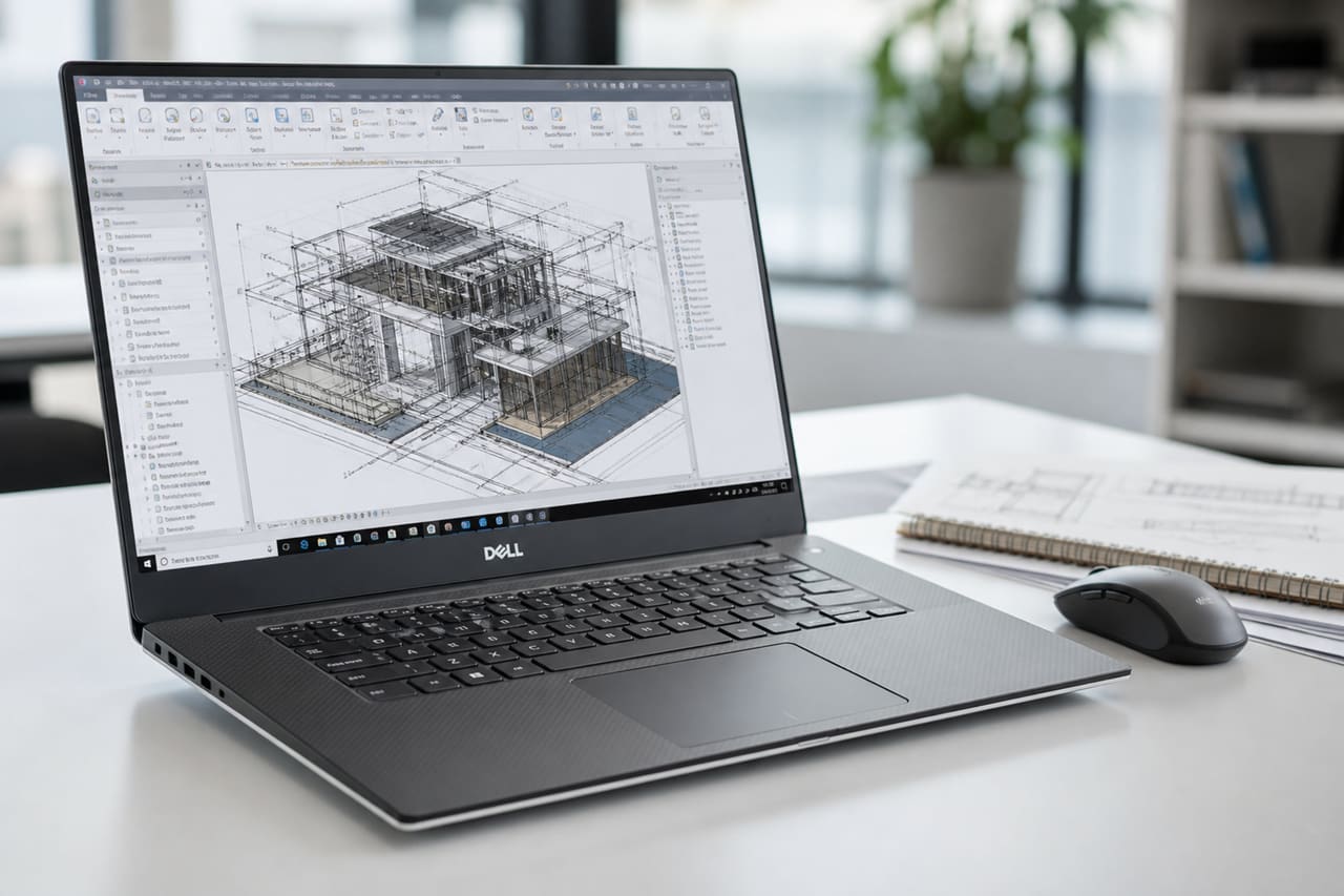 Dell Precision 5530 Workstation Laptop on Minimalist Desk