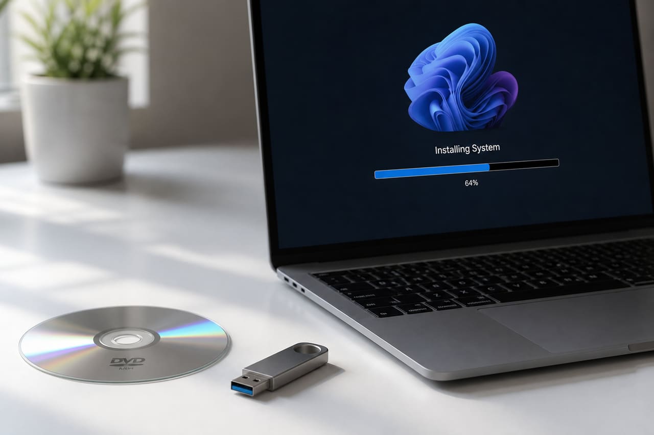 USB Drive and Disc for Operating System Installation