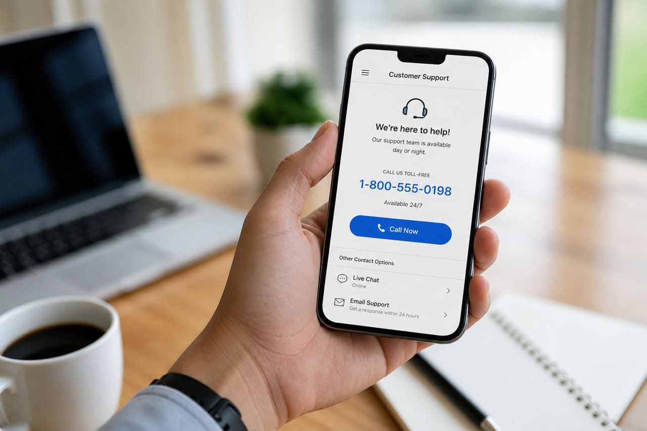 Person Accessing Verizon Asurion Number on Smartphone