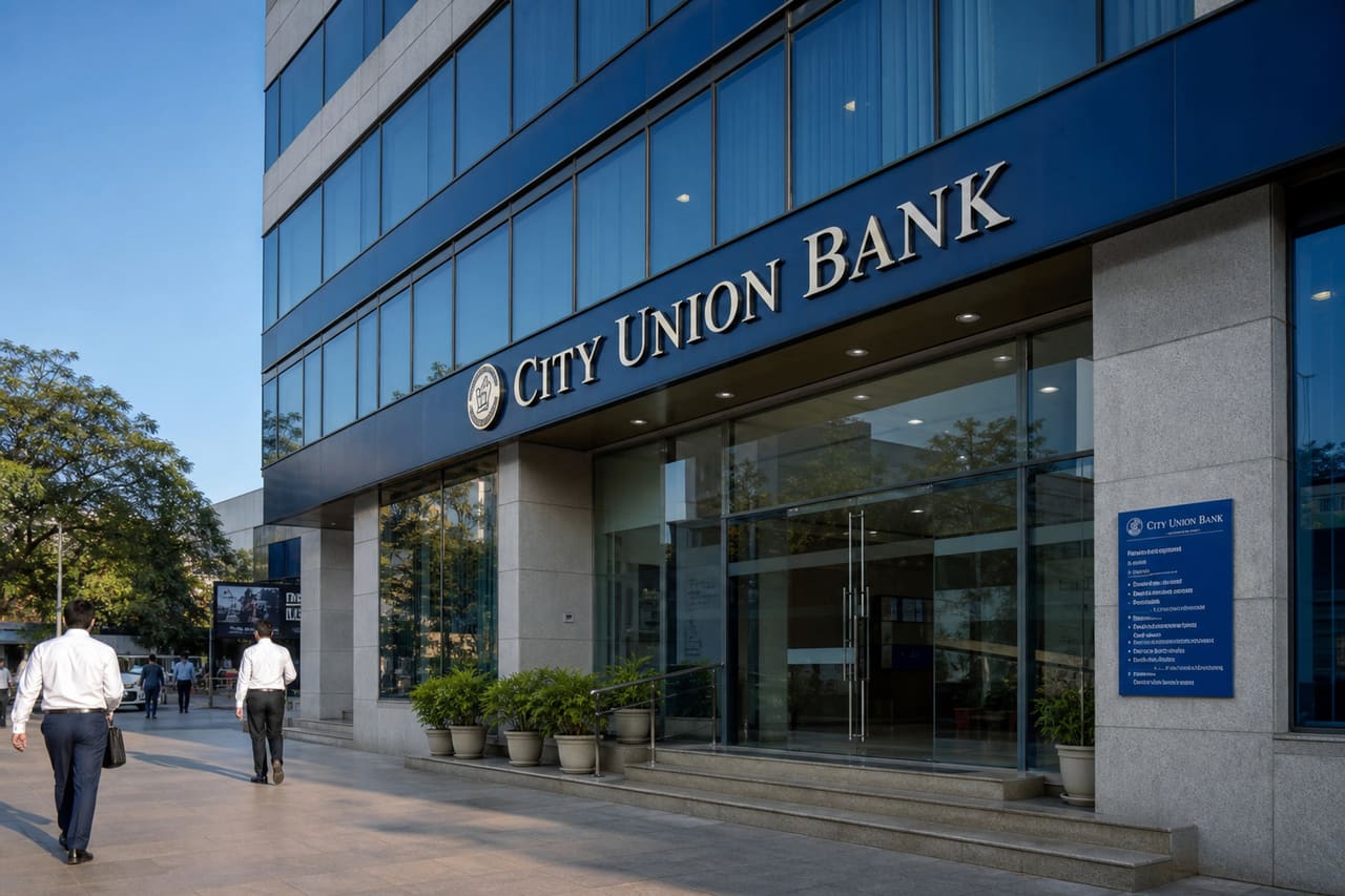 Exterior Facade of City Union Bank in Ashok Nagar