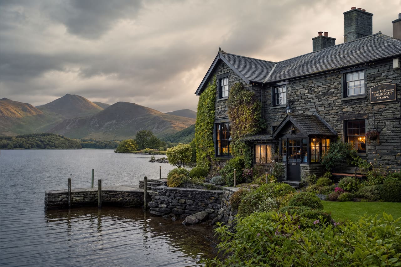 Traditional Lakeside Inn Overlooking Derwentwater in Keswick